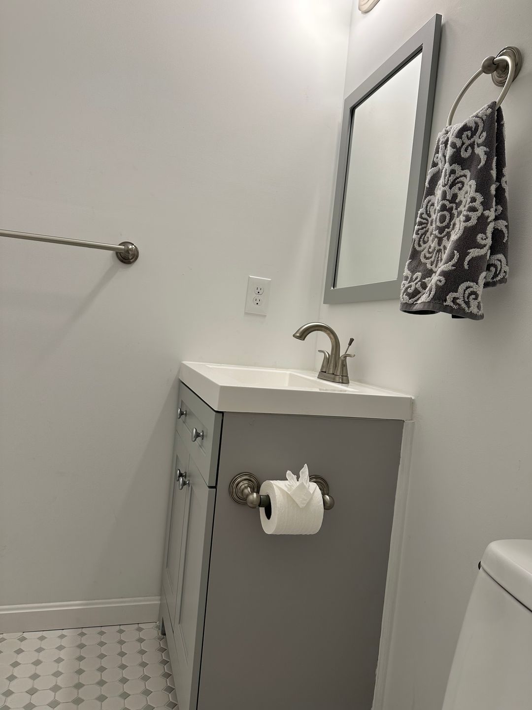 Cleaned Bathroom Sink & Mirror